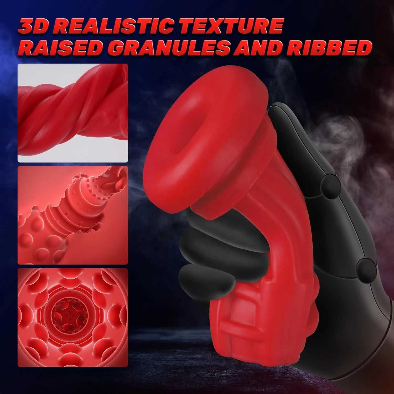 Sucking hot vagina masturbation cup Pussy Blowjob male jet cup 3D texture oral sex vibration belt with LCD displayXJ250408