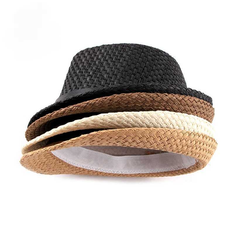 Jazz Hat Korean Fashion Simp Sun Hat Wens Summer Sunscreen Breathab Straw Hat for MenC250407