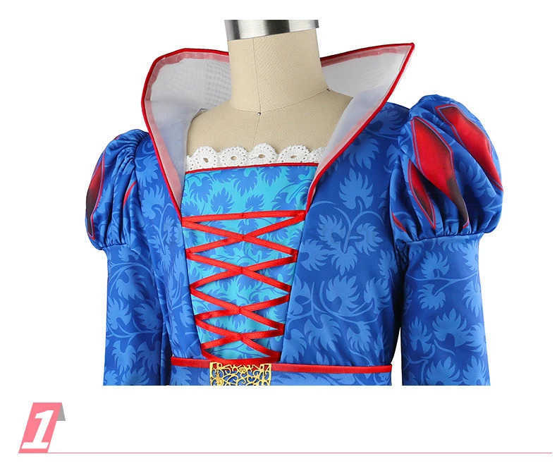 Disney 2025 New Moive Girls Role Playing Snow White Dress Puff Sleeve Mesh Princess Dress Kids Party Birthday Costume Carnival Clothes X250408