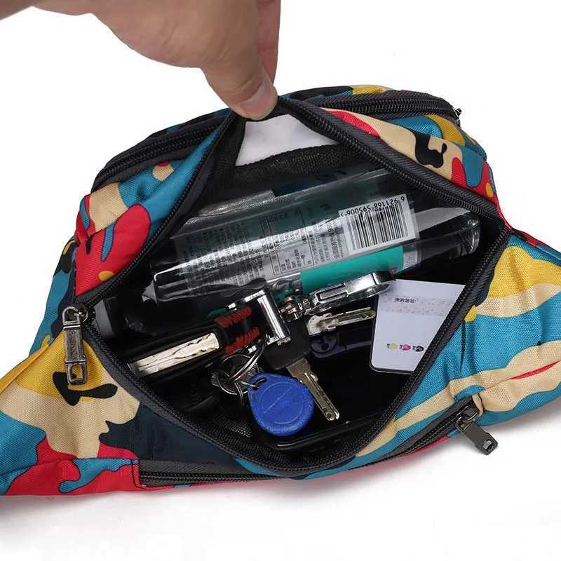 Womens camouflage waist bag womens unisex waist bag womens cute banana bag womens mini adjustable colorful shoulder bag Z250407