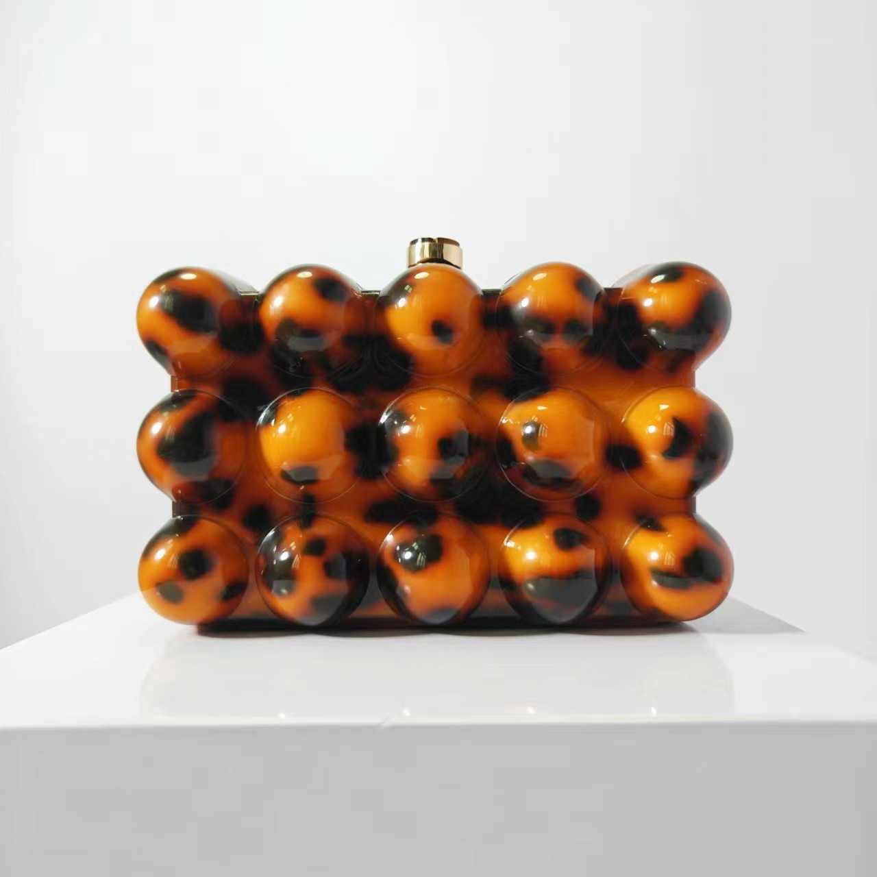 French Wave Pearl Eggshell Acrylic Fashion Crossbody One Shoulder Acrylic Dinner Bag