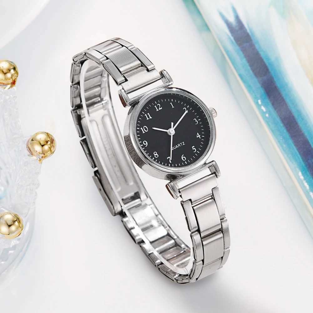 Fashion womens watch with small Arabic dial steel strap womens quartz watchT250408