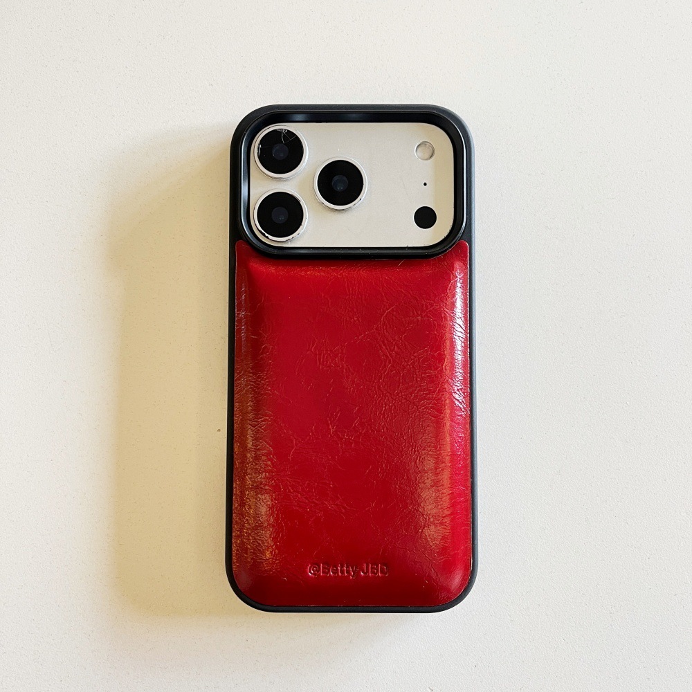 Solid Color Leather Material Phone Case Compatible with iPhone 17/16 Pro Max Personalized Puff Case iPhone 15/14 Pro