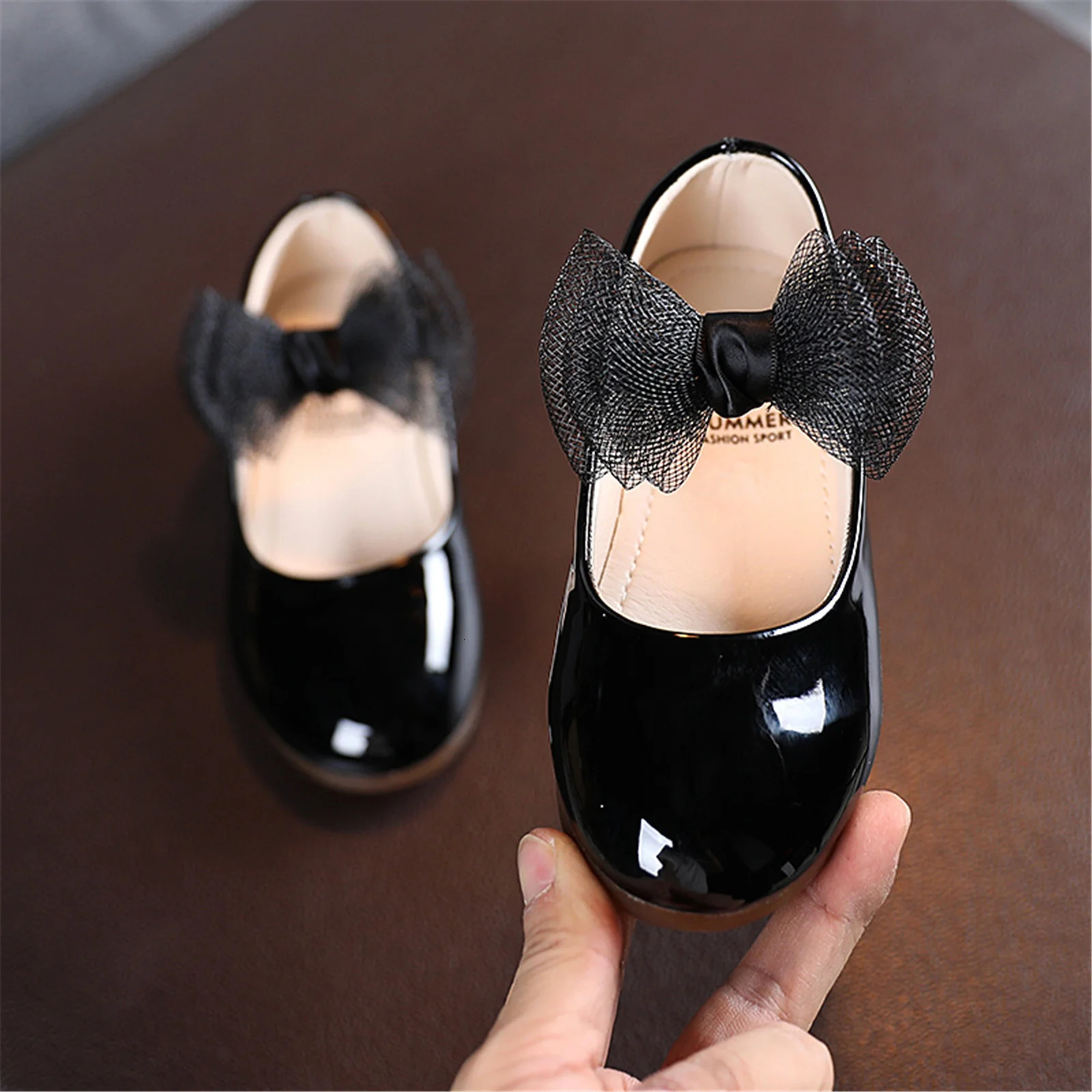 Children Girls Shoes Princess Ballet Flats Party Wedding Shoes Bowknot PU Leather Shoes Kids Summer Flats 1-6Y 250407