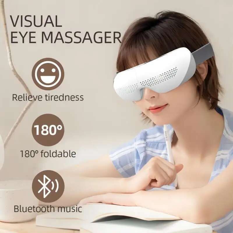 Newest Visible Massager Care Device Smart Airbag Compression Eye Massage Glasses With Bluetooth Music For Improve Sleep