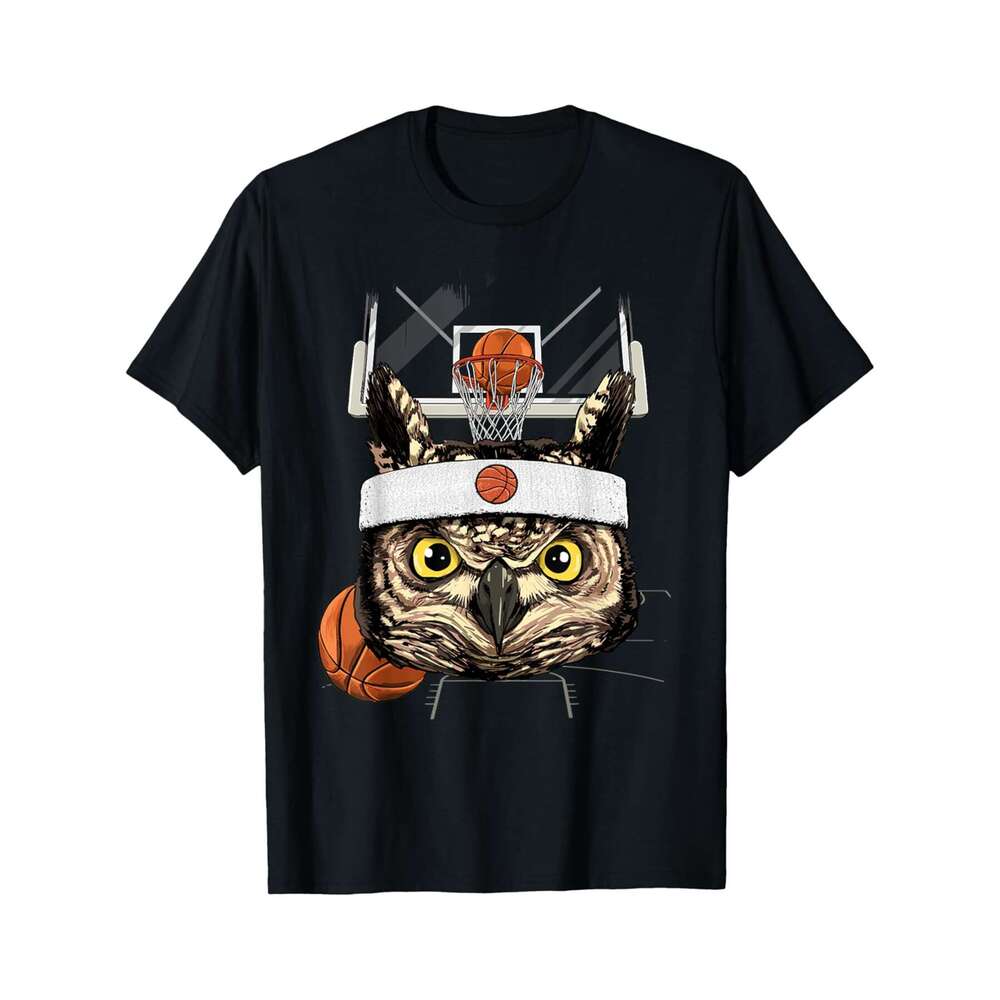 Designer T shirt Owl Basketball Owl Lovers Basketball Player - 220g Tshits