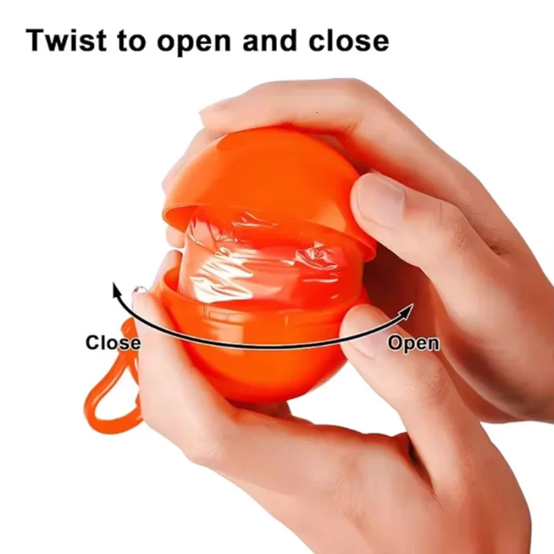 Portable Raincoat Ball Disposable Adult Waterproof Colored Keyring with Hook Outdoor Emergency 250408