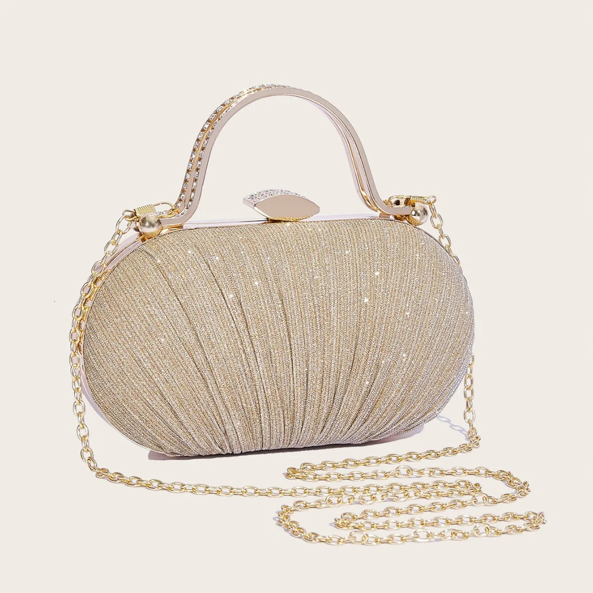 Sparkling and charming evening bag mini rhinestone decoration box shaped dinner bag party for women dinner party dance party 250402
