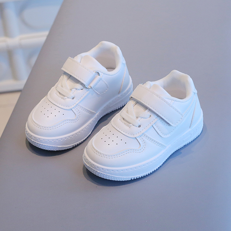 Toddler Baby Kids Fashion Design Walking Shoes Sneakers White Non-slip Casual Shoes Cutefeet Boys Girls Board Shoes Size 21 - 32 C0633