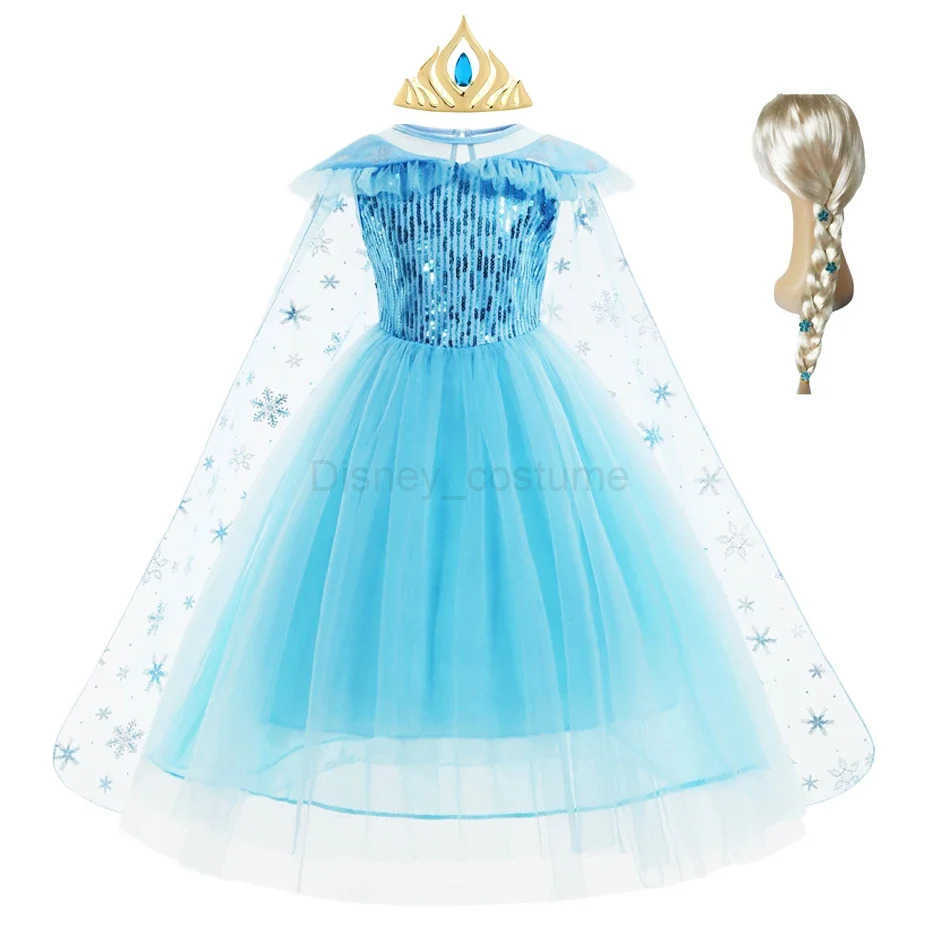 Disney Elsa dresses up as a girl childrens Halloween cosplay princess dress up childrens birthday party costume dress up X250408