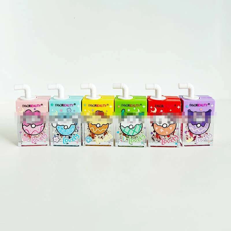24Pcs Cute Cartoon Shiny Oil Set Lip Gloss Girls Woman Waterproof Longlasting Natural Moisturizing Lips Makeup