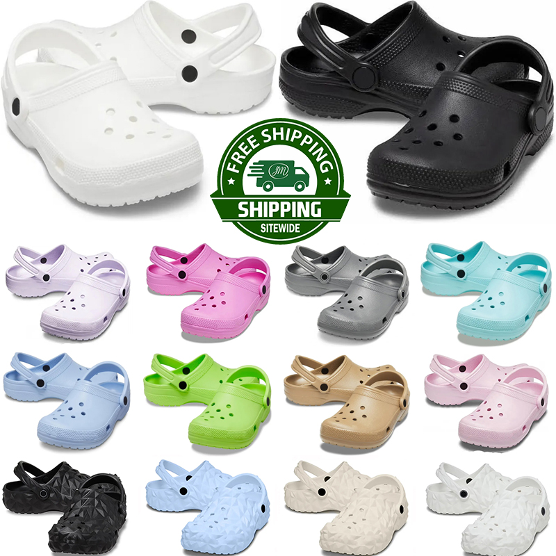 Free Shipping designer sandals womens Clog kids shoes croc slippers Outdoor slides Buckle mens triple black white Colourful Room Sandale