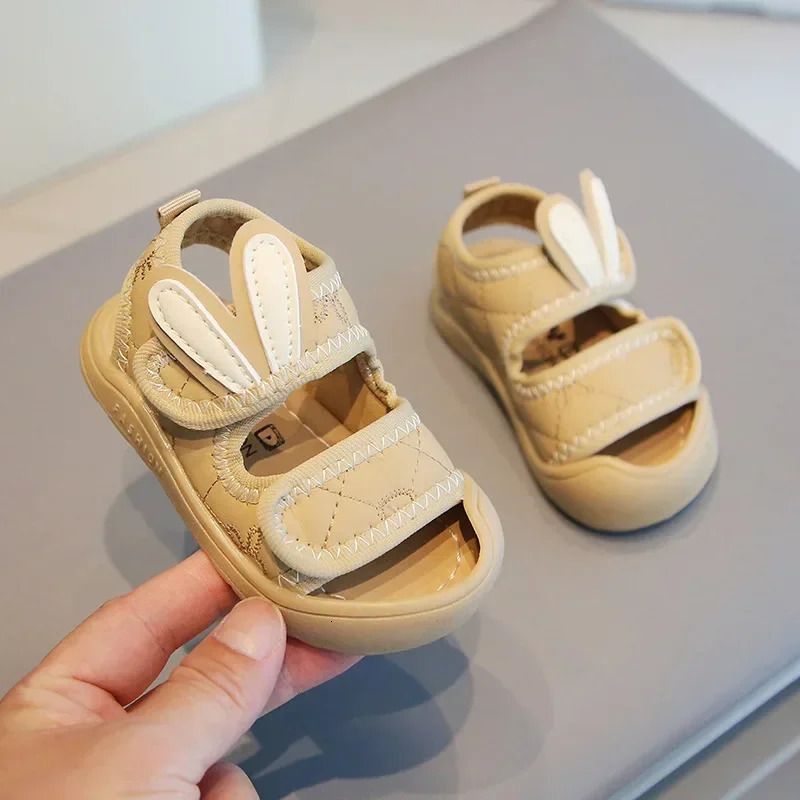 Kids Boys Rabbit Ear Sandals Summer Cute Girls Infant Beach Sport Sandal Anti Slip Soft Sole Kids Toddler 250407