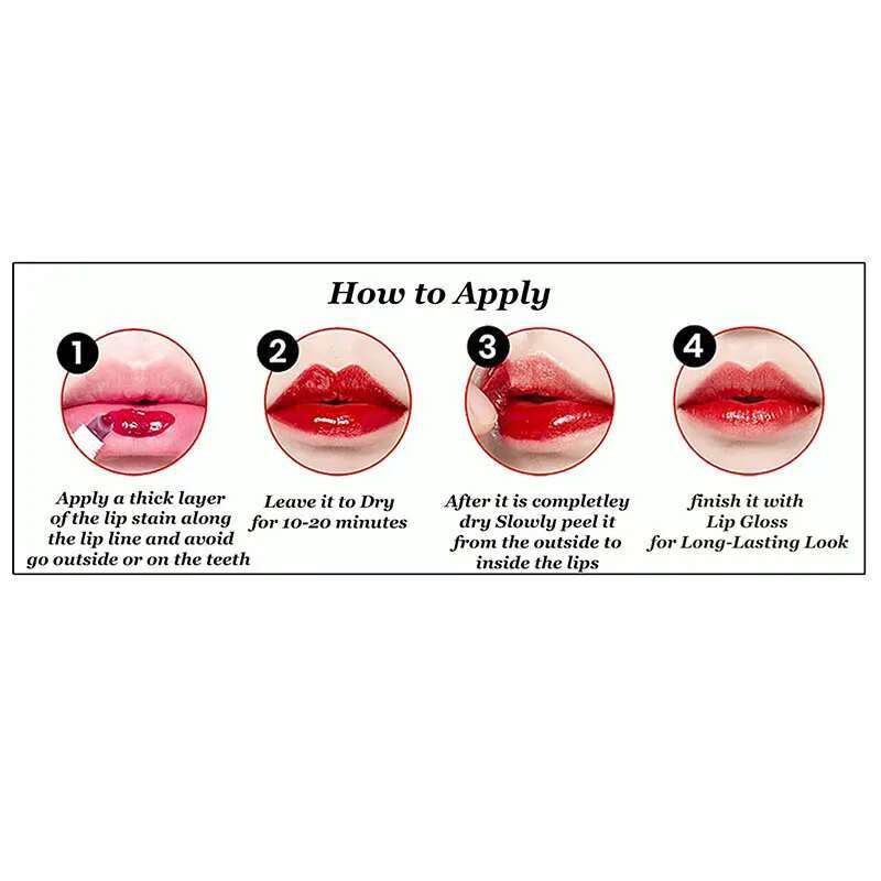 6 Colors Tattoo Magic Stain Tint Long Lasting Lip Gloss Sets For Women Peel Off Colored Matte Sexy Color