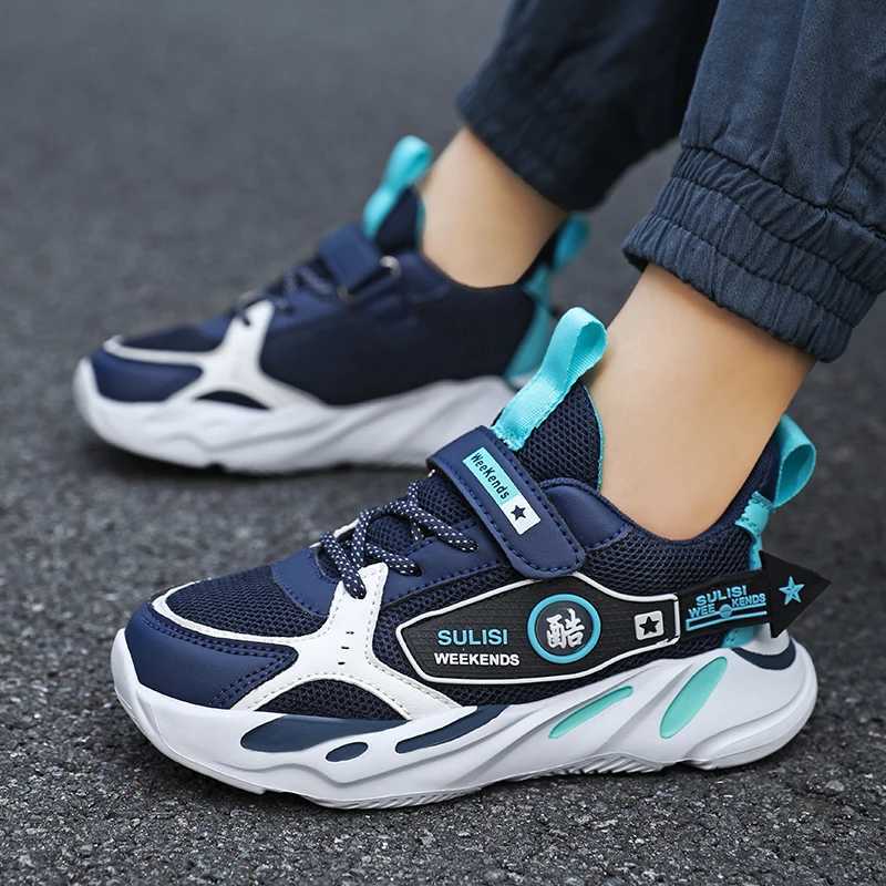 Summer childrens sports shoes boys sports shoes outdoor mesh comfortable and breathable childrens casual shoes boys running tennis shoes W250407