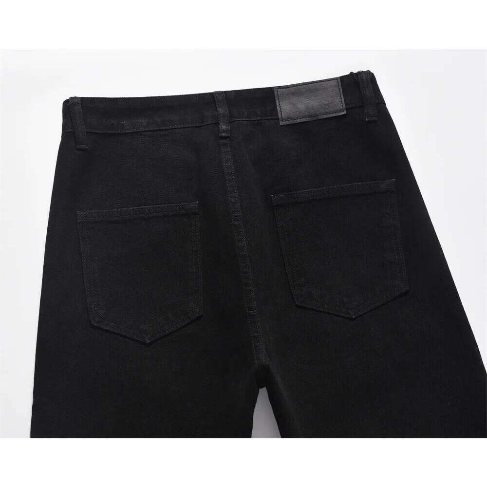 Solid Color Flared Mens High Street Casual Hip Hop Denim Pants Men Trousers