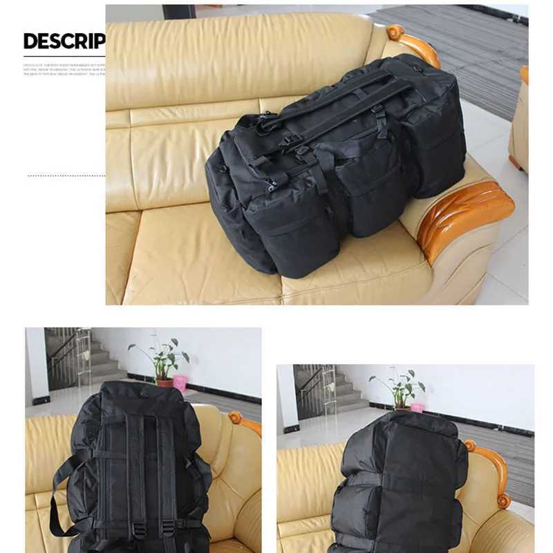 100L Camping Super Large Capacity Backpack Men Camping Storage Bag Men Tent Canopy Military Tactical Shoulder Bag Travel HandbagC250407