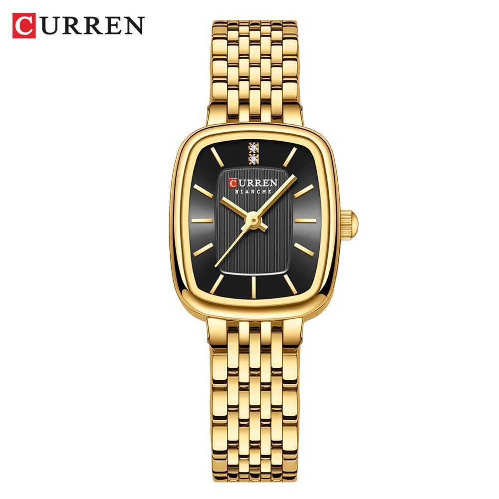 CURRN 9093 Womens Quartz Watch Fashion Casual Diamond Simple Gold Silver Steel Belt WatchT250408