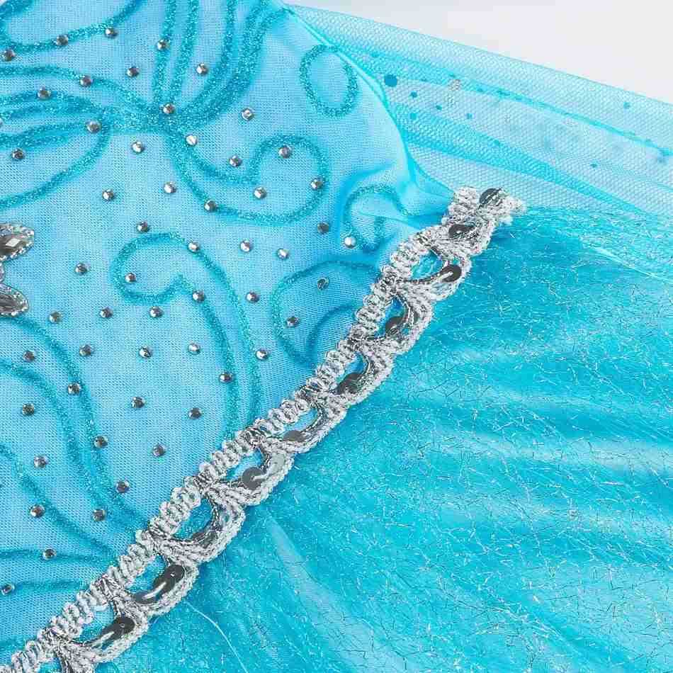 Disney Snow Queen Elsa Kids Costumes For Girls 2024 Carnival Party Prom Gown Robe Play Children Clothes Frozen Princess Dresses X250408