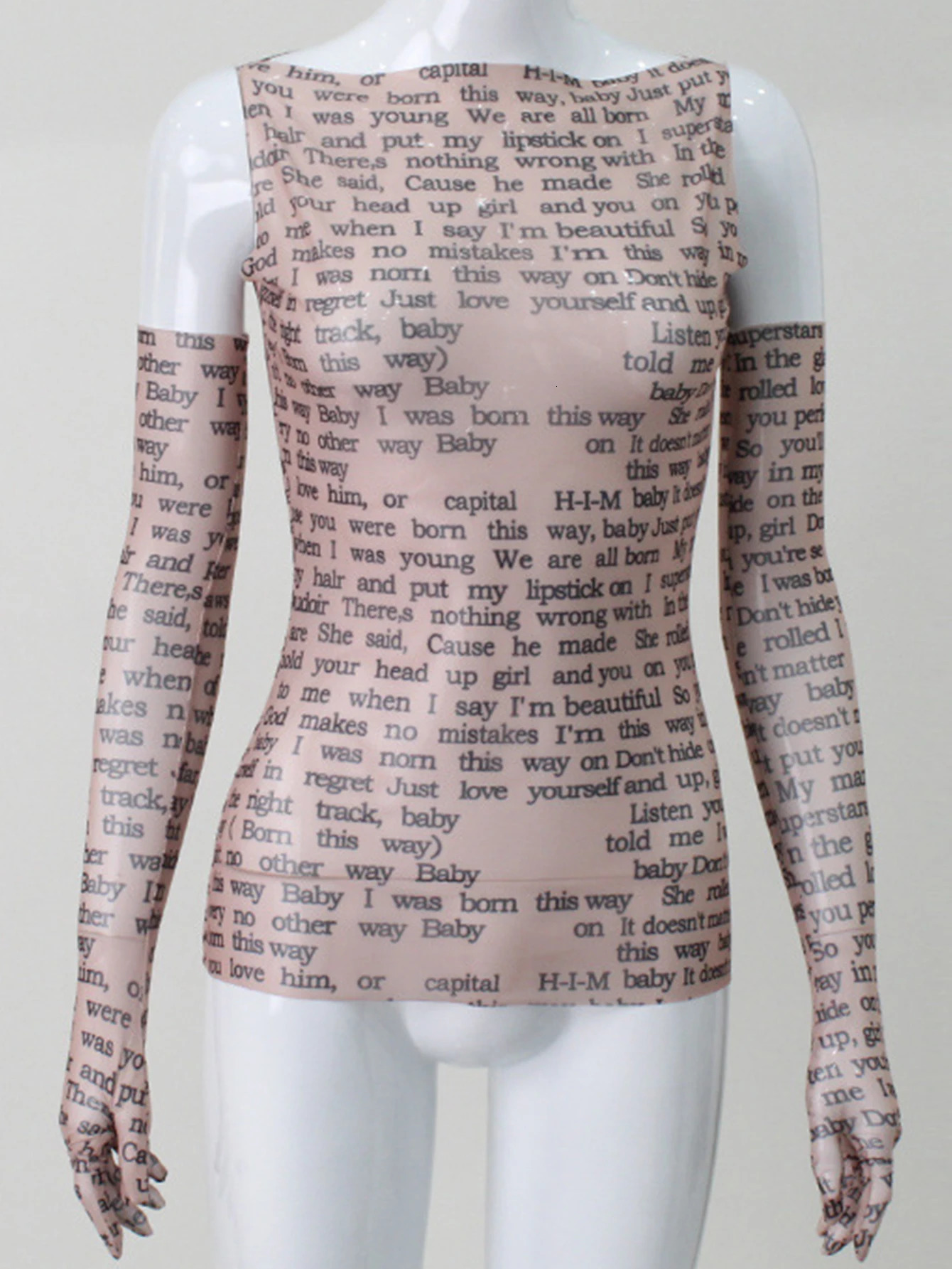 Sexy See through letter print crop top summer y2k top women clothing long sleeved tees cropped tops camouflage tshirt women clothing 250403
