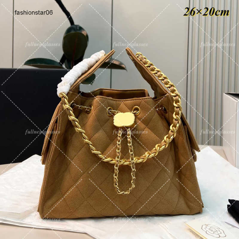 25A Shoulder Bags Designer Bag String Bucket Tote 35k Embroidery 25c Hobo Suede brown Leather Gray Casual Diamond Lattice Chain Crossbody Fashion Brand Bucket bag 06