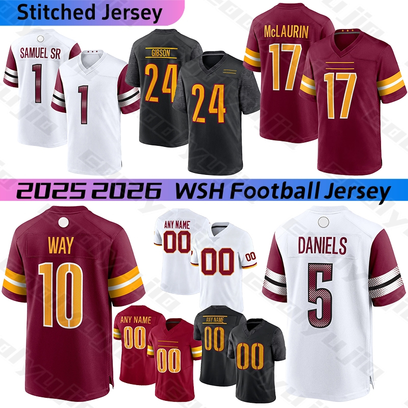 Washingtons Commanders jersey Jayden Daniels 1 Deebo Samuel Marcus Mariota Ertz Terry McLaurin Ekeler Wagner Croskey-Merritt Lane Magee Moore Way football jerseys