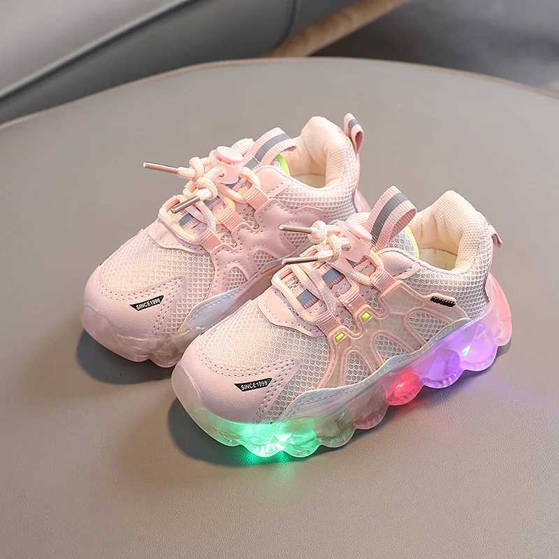 Childrens running shoes mesh breathable casual sports shoes childrens lightweight sports shoes boys and girls anti slip outdoor W250407