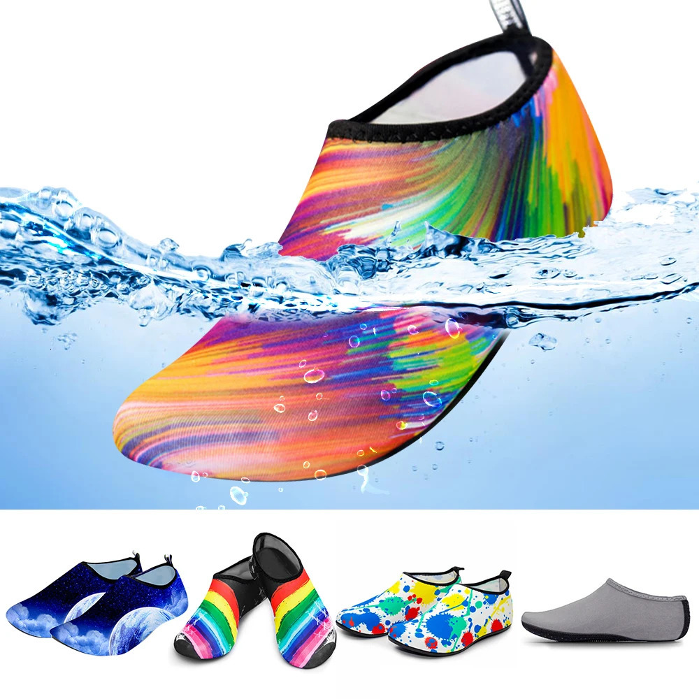 Unisex Water Shoes Swimming Diving Socks Summer Aqua Beach Sandal Flat Shoe Seaside Non-Slip Sneaker Socks Slipper for Men Women 250408