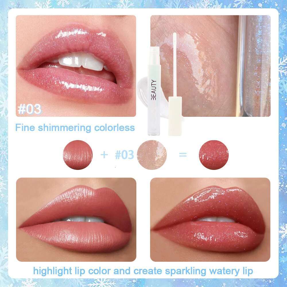 3Pcs/Pack Water Tint Set Highly Pigmented Gloss Lip Plumper Waterproof Non-Sticky Longlasting Women Lips Cosmetics