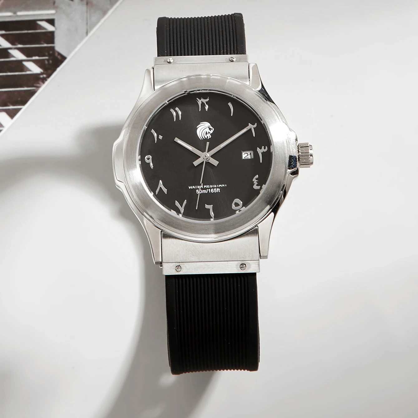 Brand Arabic watch all stainless steel case waterproof Y250407