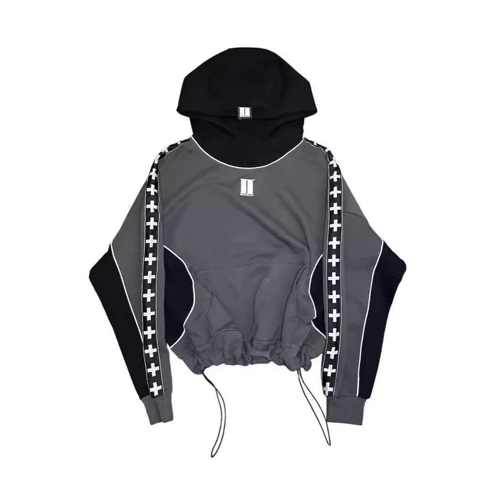 High temperament street contrasting men's and women's outerwear trendy fashion loose autumn hoodie gift for boys
