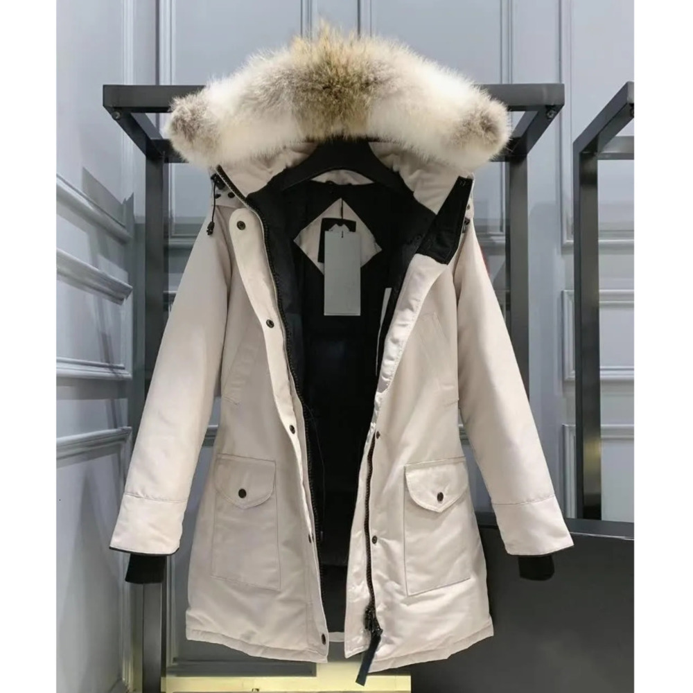 Coats Designer Womens Down Jacket Fashion Brand canada Long Coat Large Pocket Fur Collar Thermal Top Female women goosewomen autumn and winter Large Clothing 2023