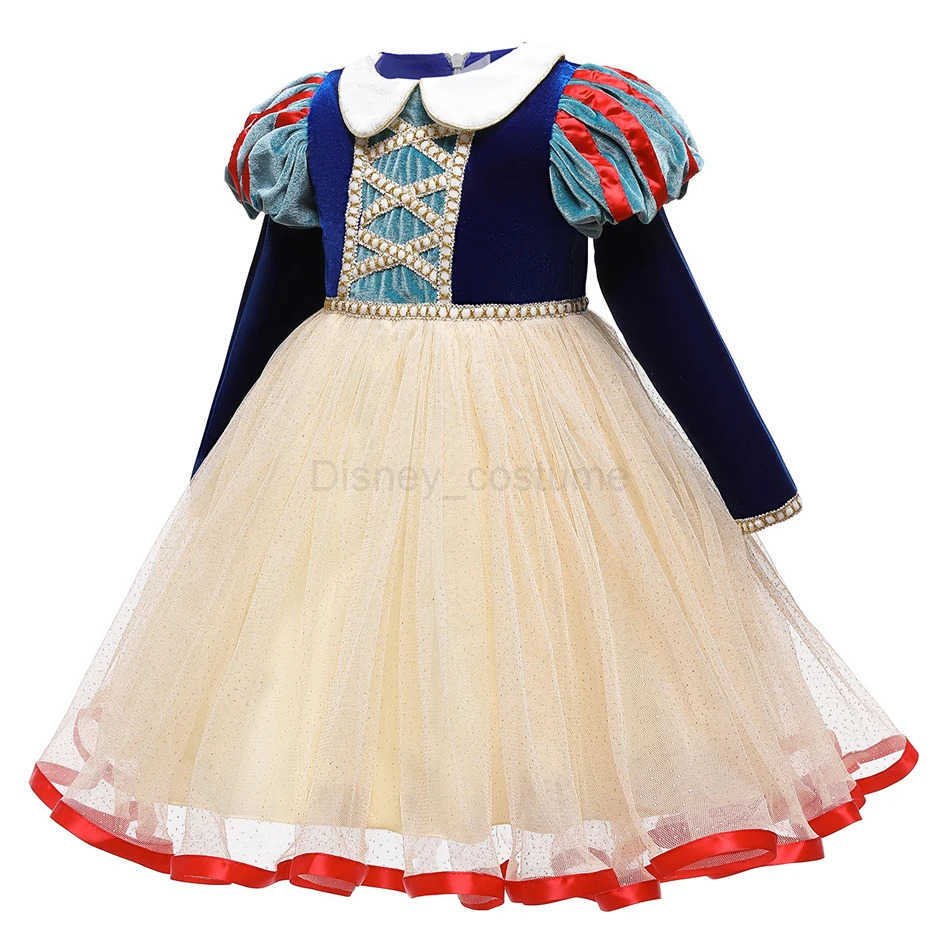 Disney Princess Girl Snow White Dress Childrens Charm Baby Role Playing Costume Apple Tennis Dress Carnival Birthday Party Costume 2-8T X250408