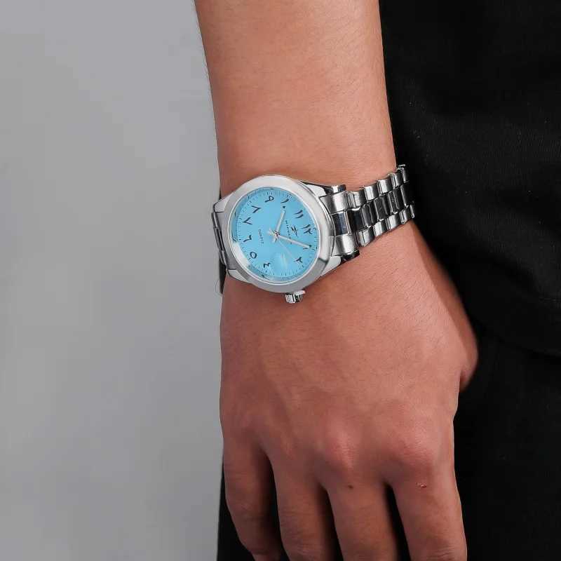 Mens Quartz Watch Luxury Silver Stainless Steel High Quality Mens Fashion Business Leisure Watch Y250407