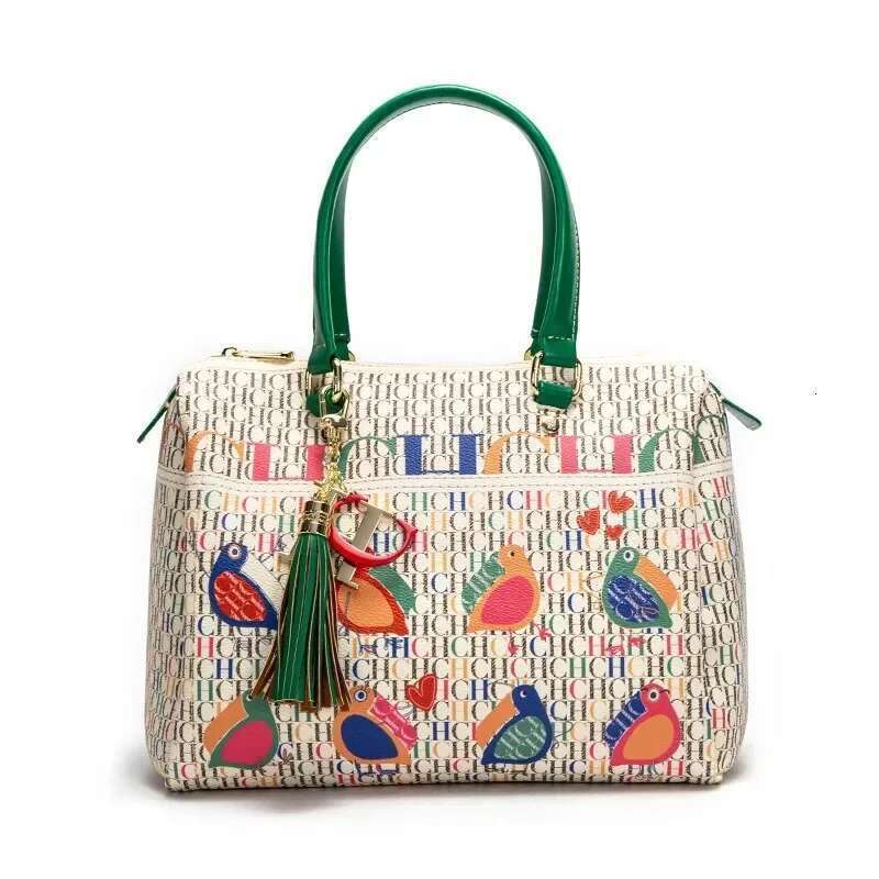 CH Handbags Fashion Design 2024 Spring New Colorful Printed Monogram Women's Commuter Crossbody Bag Bronze
