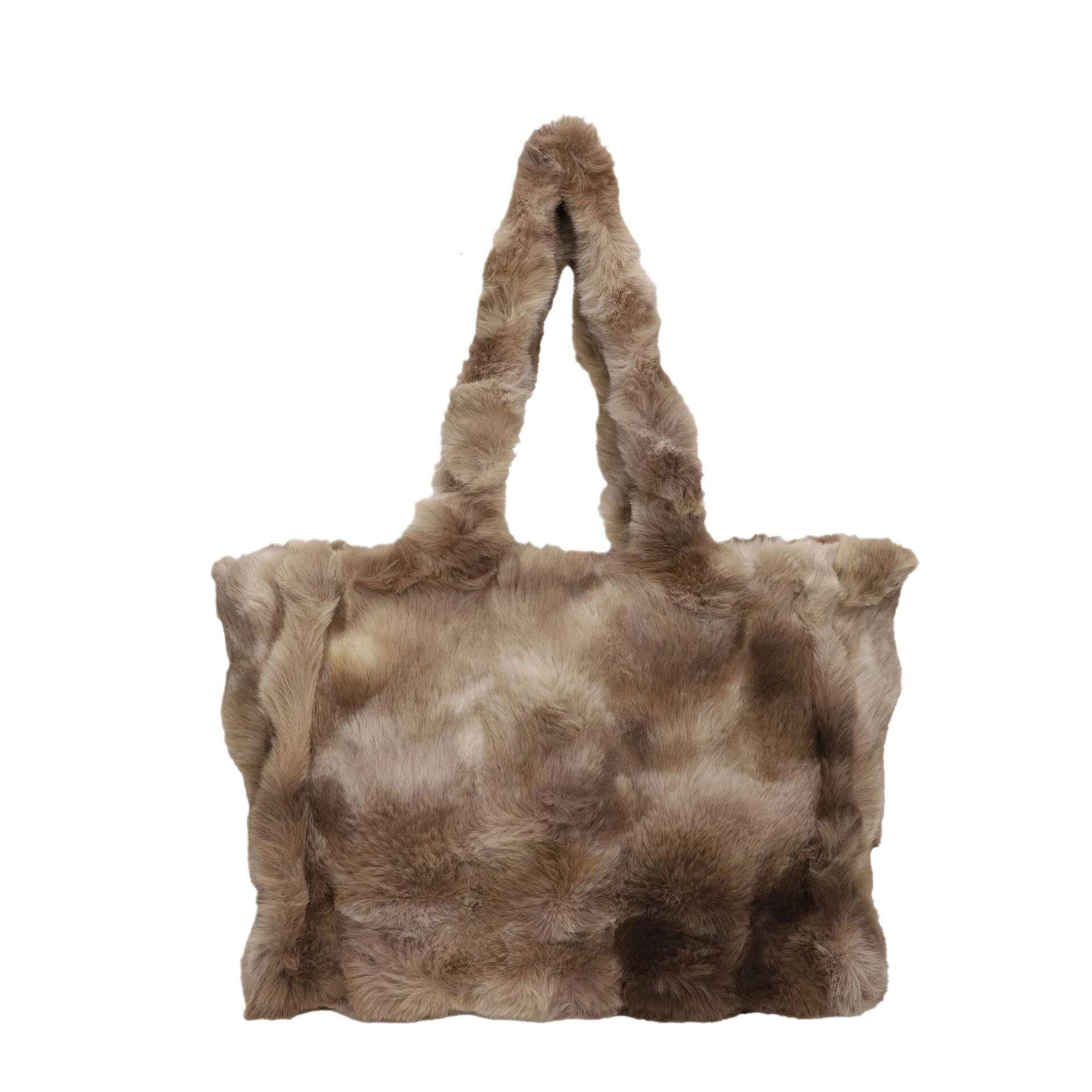 Stylish Faux Fur Tote Bag With Large Capacity For Women