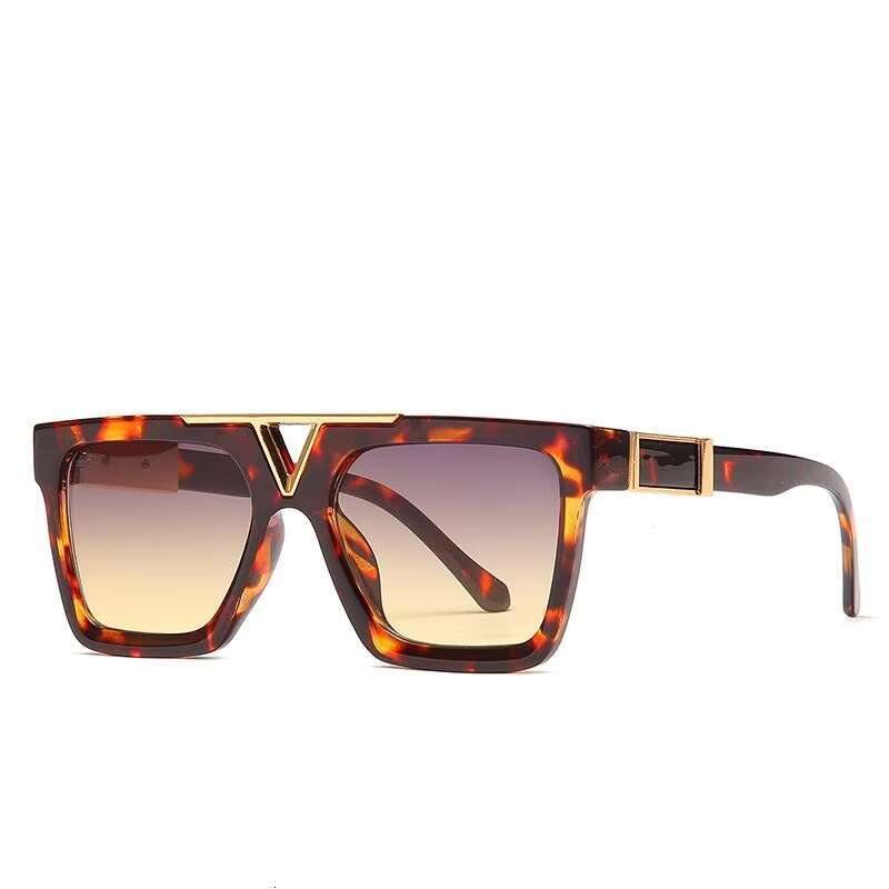 Popular Fashion Vendor Newest Large Square Metal Frame Retro Men Oversized Driving Sunglasses