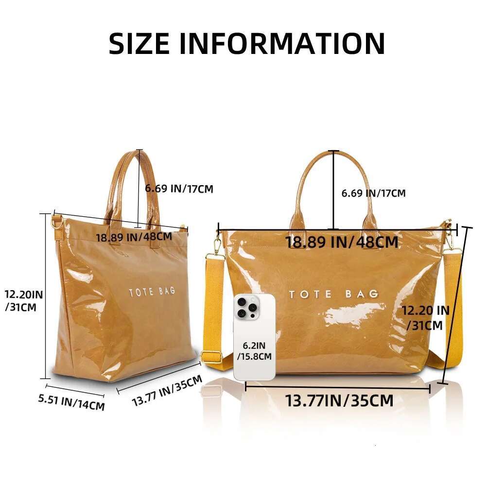 BERKI STAR Eco-Friendly Women's Waterproof Tote Large Kraft Paper Handbag Lightweight Reusable Shopping Bag For Gro