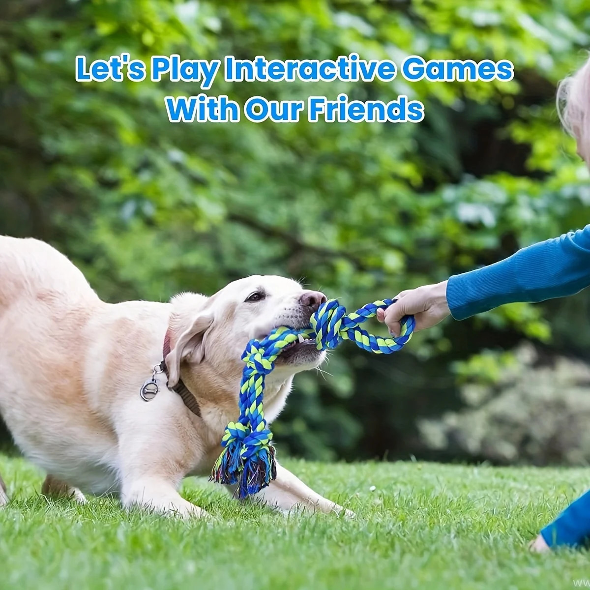 Jiegou Toy Durable Dog Chewing Toy Tug of War Interactive Toy Suitable for Medium and Large sized Dog Pet Supplies 250402