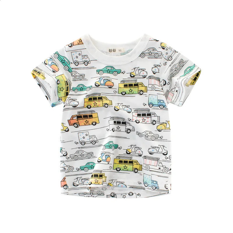 OLEKID 2025 Summer Stripe Children Boys T-shirts Printed Letter 2-8 Years Kids Little Boy Tops Short Sleeve Toddler Tees Clothes 250408