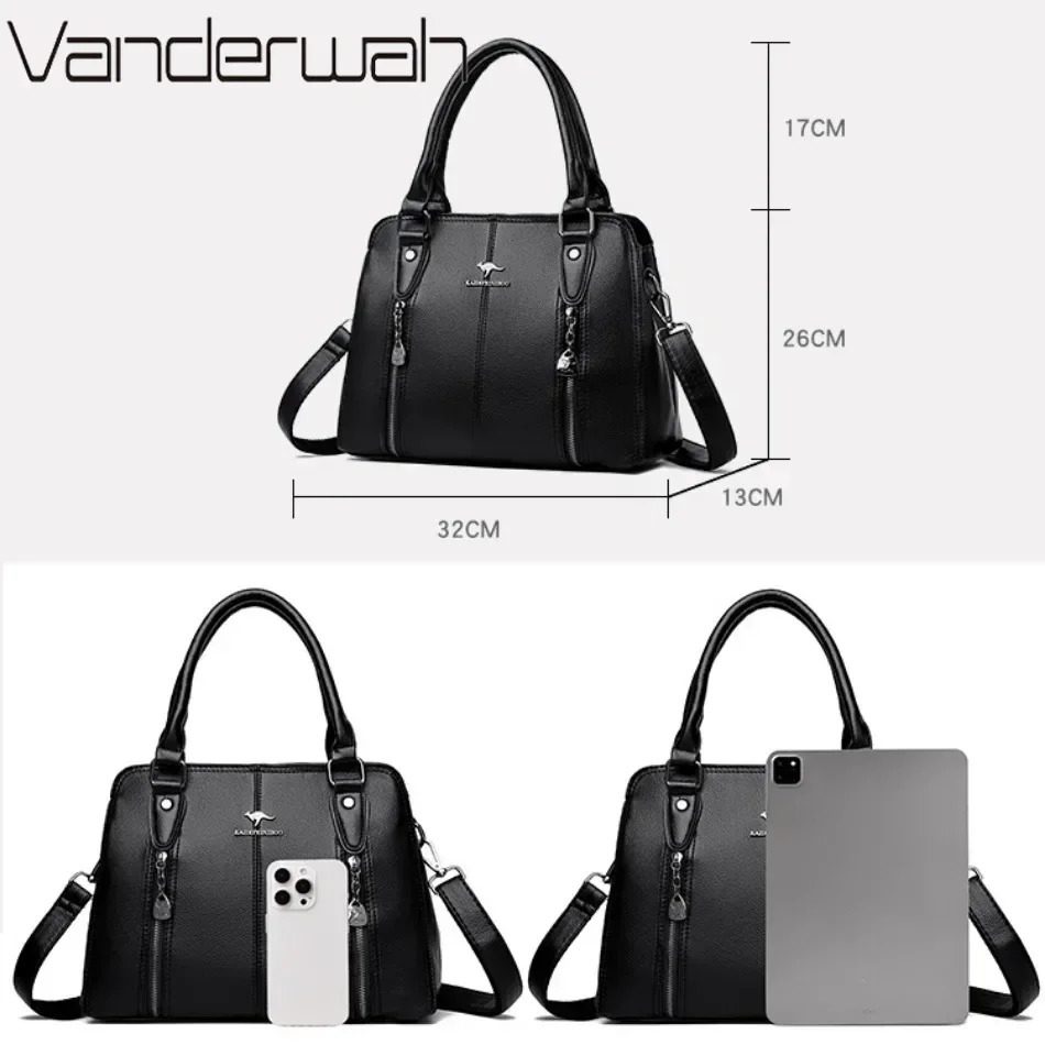 handbag womens bag er casual high-quality leather shoulder cross body model 250320
