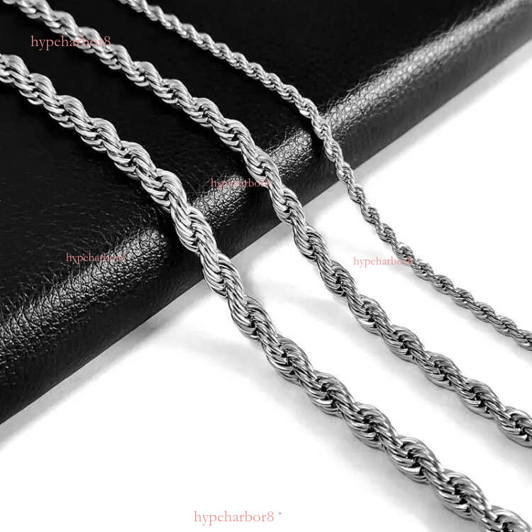designer jewelry women men High Quality Gold Plated chain Stainless Steel Necklace rope chains gift 2-5mm sier necklace