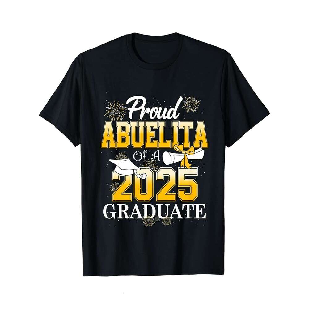 Designer T shirt Proud Abuelita of a Class of 2025 Graduate Abuelita Senior - 220g Tshits