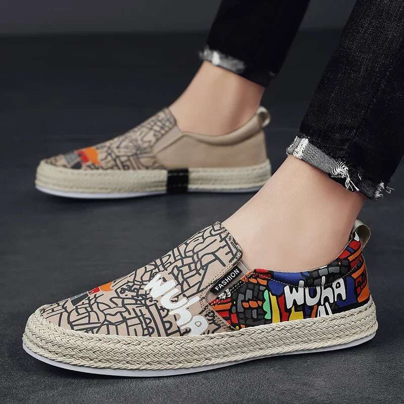 2025 New Summer Breathable Men's Casual Fabric Designer Men's Shoes Thick soled Walking Shoes Comfortable and Trendy Running Casual Shoes1