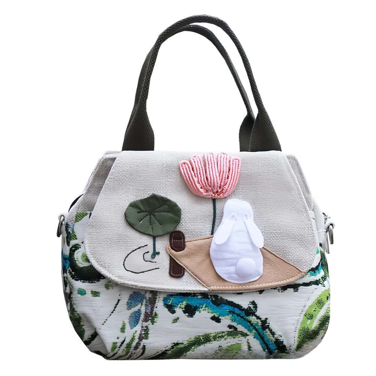 Hetang Multi Layer Canvas Handbag Birthday Gift For Girlfriend And Mother