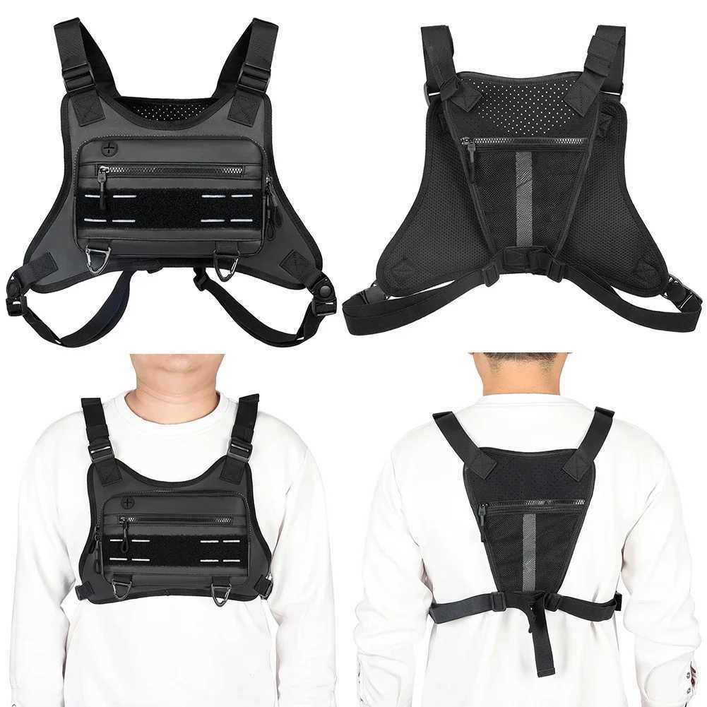 Unisex Sports Chest Bag with Adjustable Straps Tactical Shoulder Backpack Large Capacity Outdoor Cycling Climbing Bag IdogearC250407