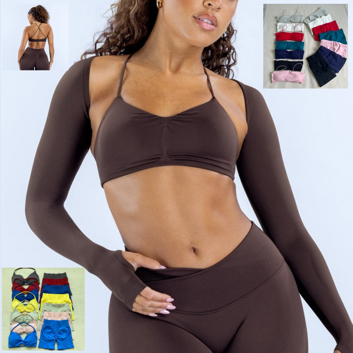 Women's DFYoga Set 2-Piece 3 Piece Optional Includes Sports Bra Shorts High-Waisted Pants Shawl Style Selection Available Athleisure Yoga suit set jacket