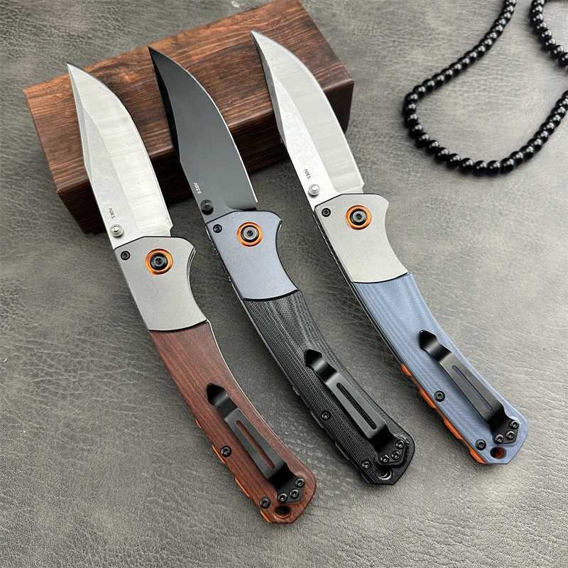 BM 15080 Crooked River 3-color Pocket Knife Outdoor Tactical Hunting Camping Hiking Survival EDC Pocket Knife Mens Gift X250408