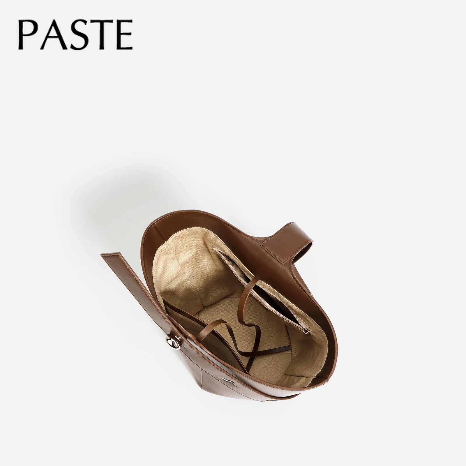 Vintage Large Capacity Tote Coffee Color Glossy Split Cow Leather Women Handbag Adjustable Handle Female Armpit Shoulder Bag