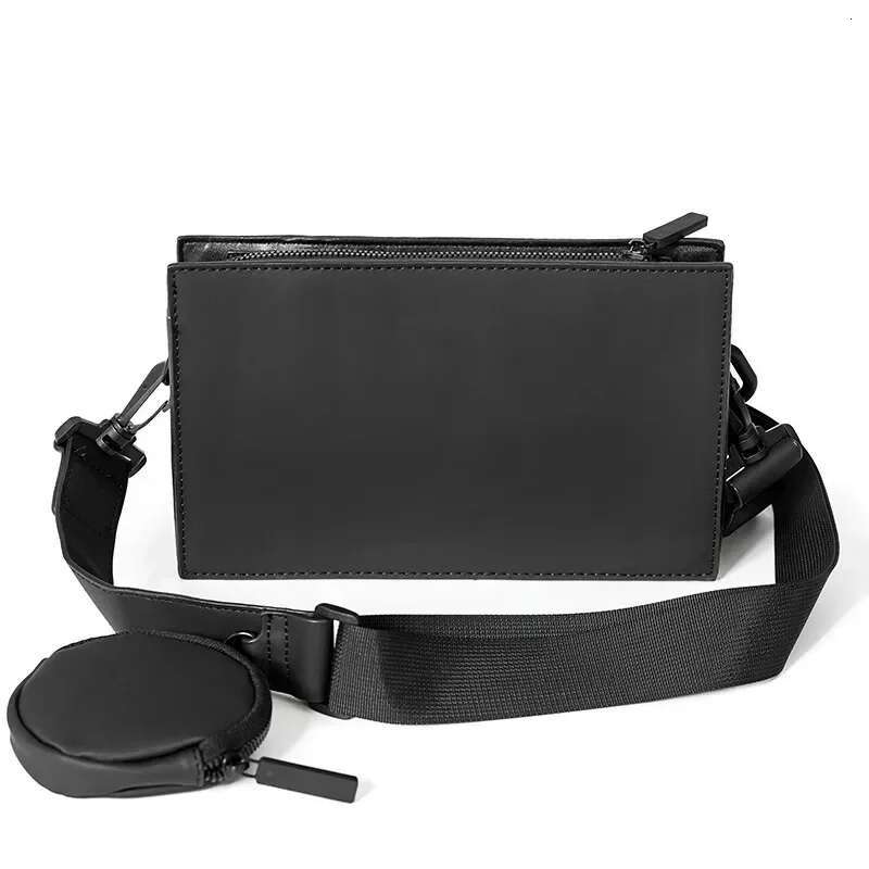 Fashion 2 In 1 Men's Trendy Design Chain Shoulder Messengermen Small Square Bag Crossbody Satchels Handbags Wt485